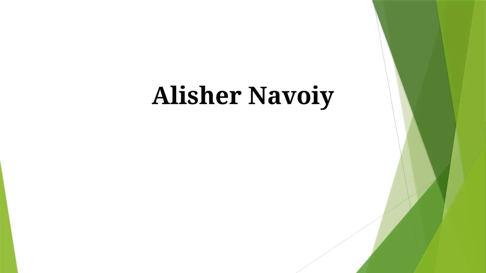 Alisher Navoiy 1