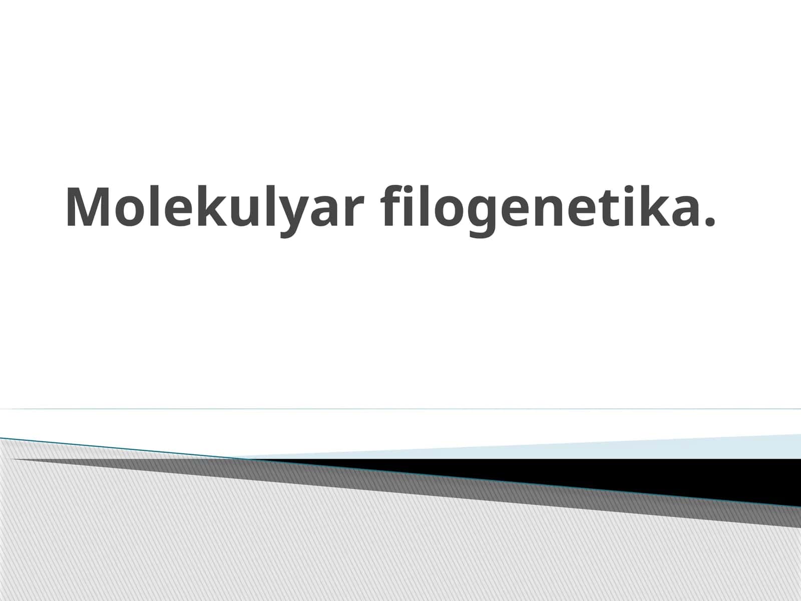 Molekulyar filogenetika 1