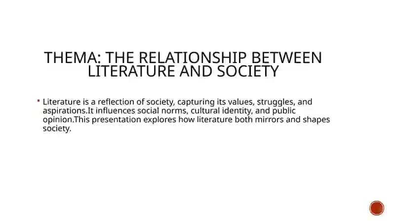 Literature as a Reflection of Society