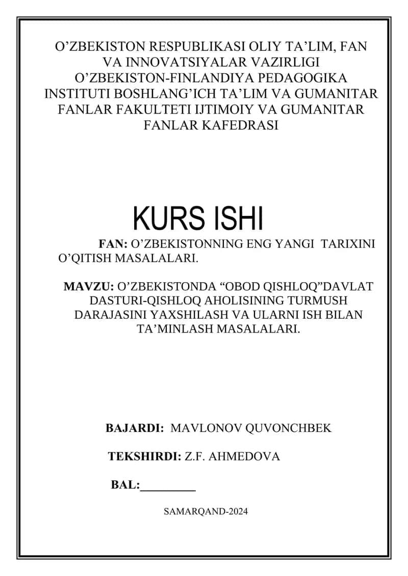 kurs ishi tarix 1