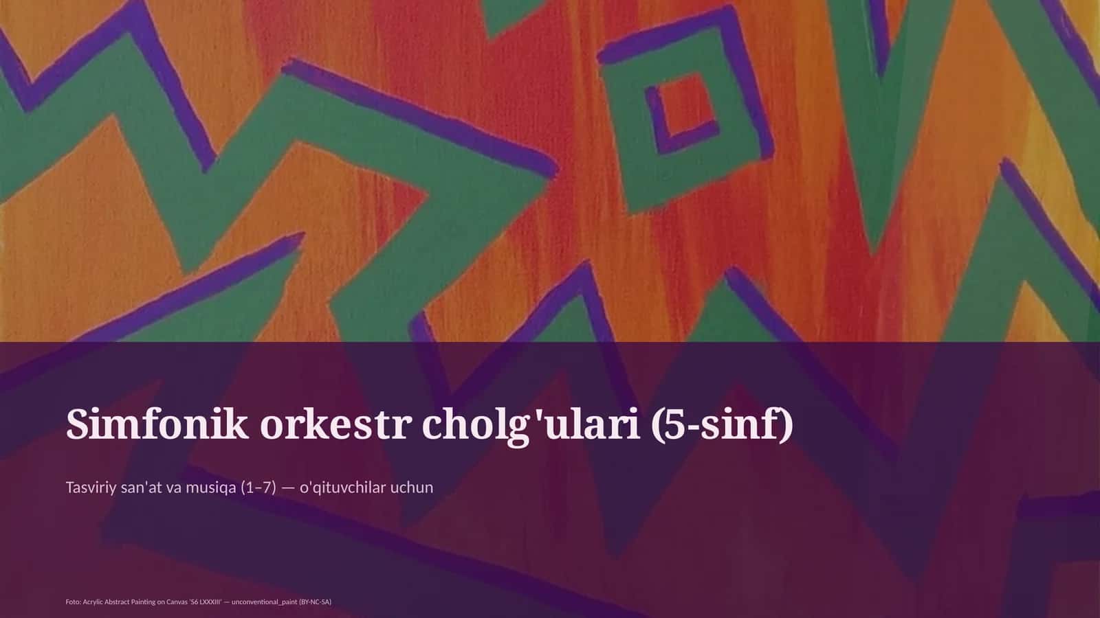Simfonik orkestr cholg'ulari (5-sinf) 1