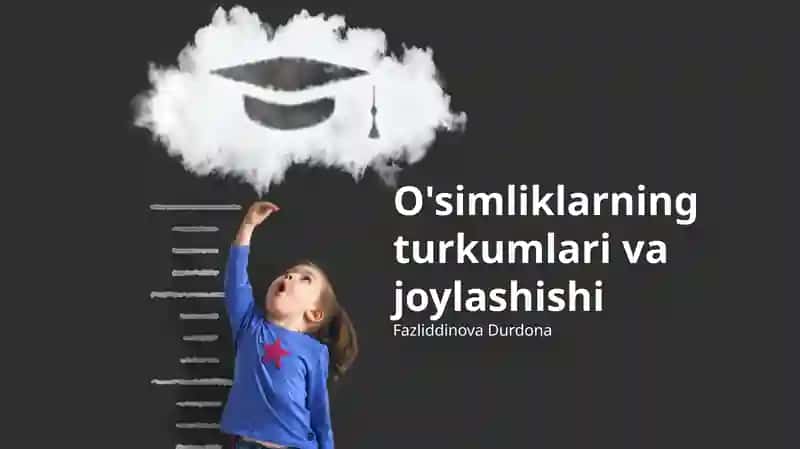 O'simliklarning turkumlari va joylashishi