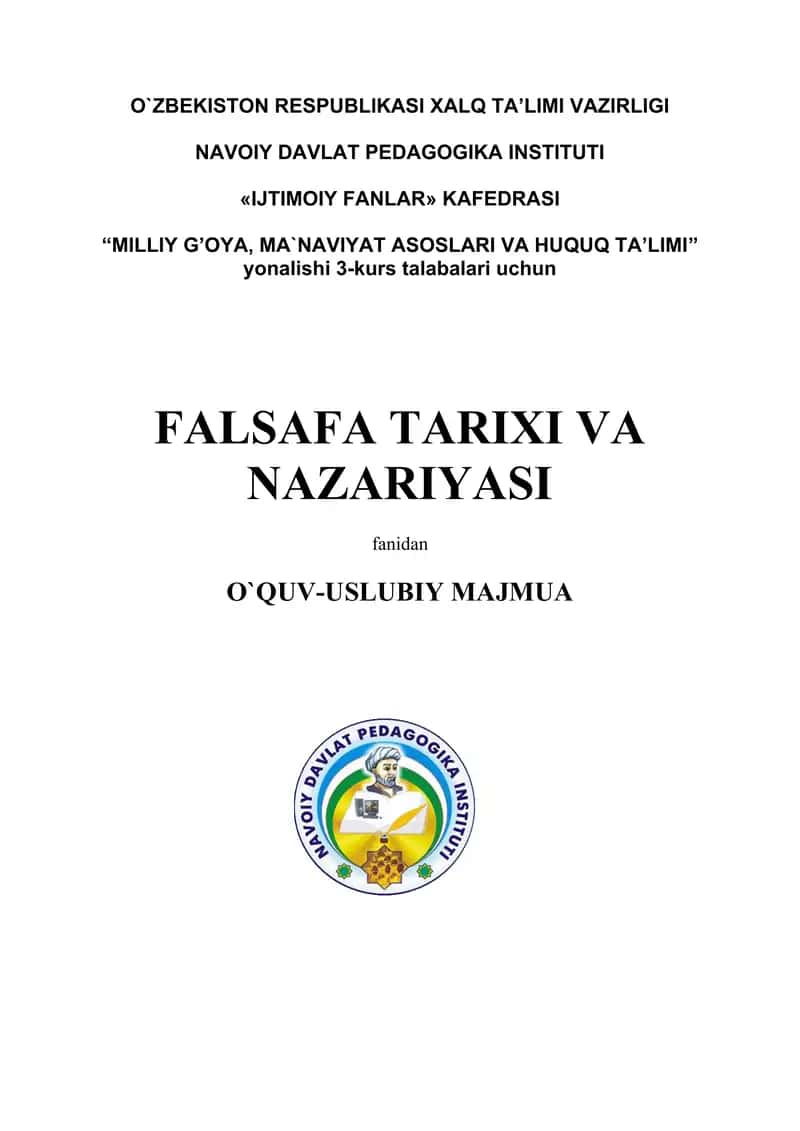 FALSAFA TARIXI VA NAZARIYASI 1