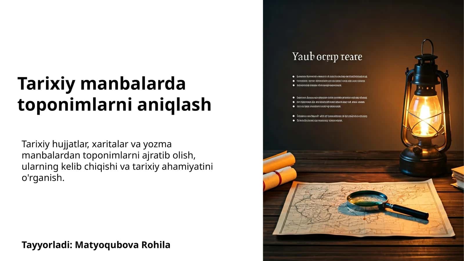 Tarixiy manbalarda toponimlarni aniqlash 1