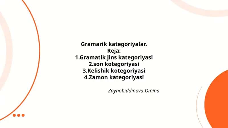 Gramarik kategoriyalar 1