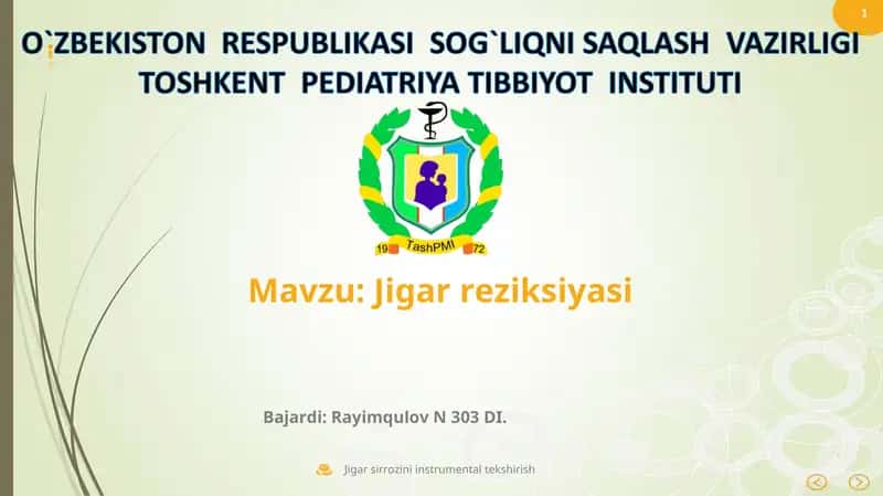 Jigar reziksiyasi 1