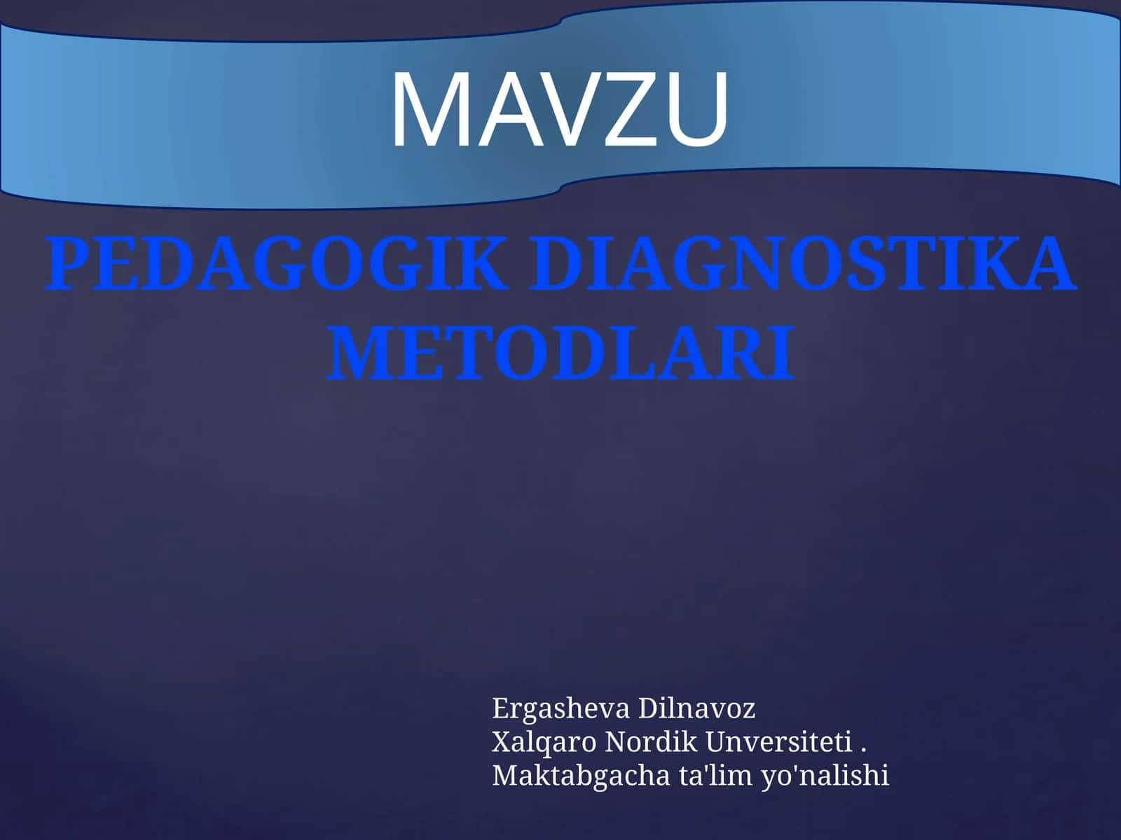 Pedagogik diagnostika metodlari 1