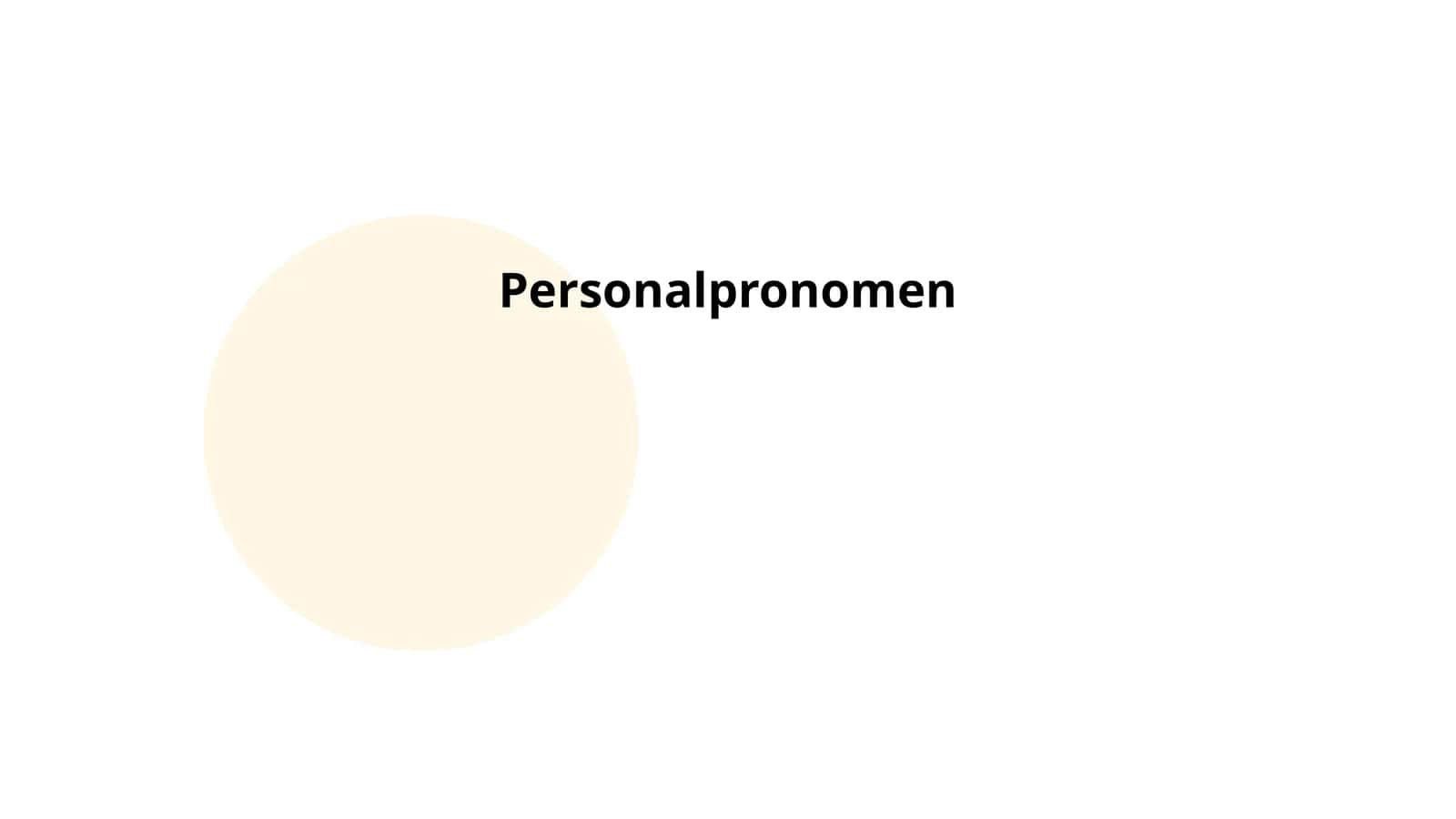 Personalpronomen 1