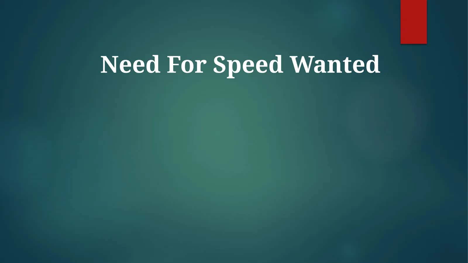 Need For Speed Wanted 1