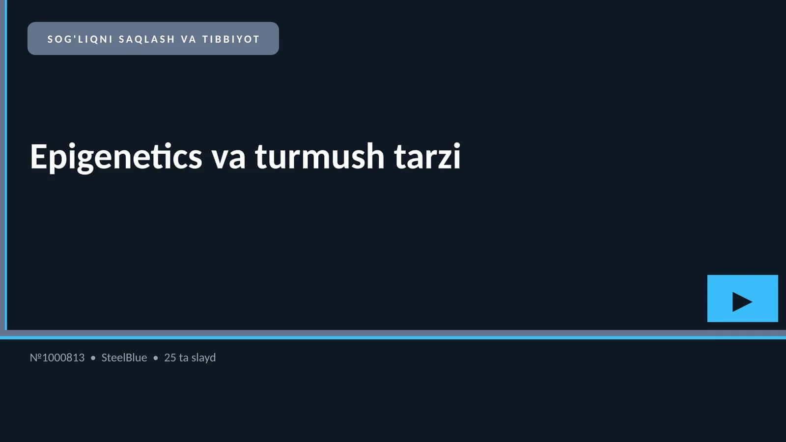 Epigenetics va turmush tarzi 1
