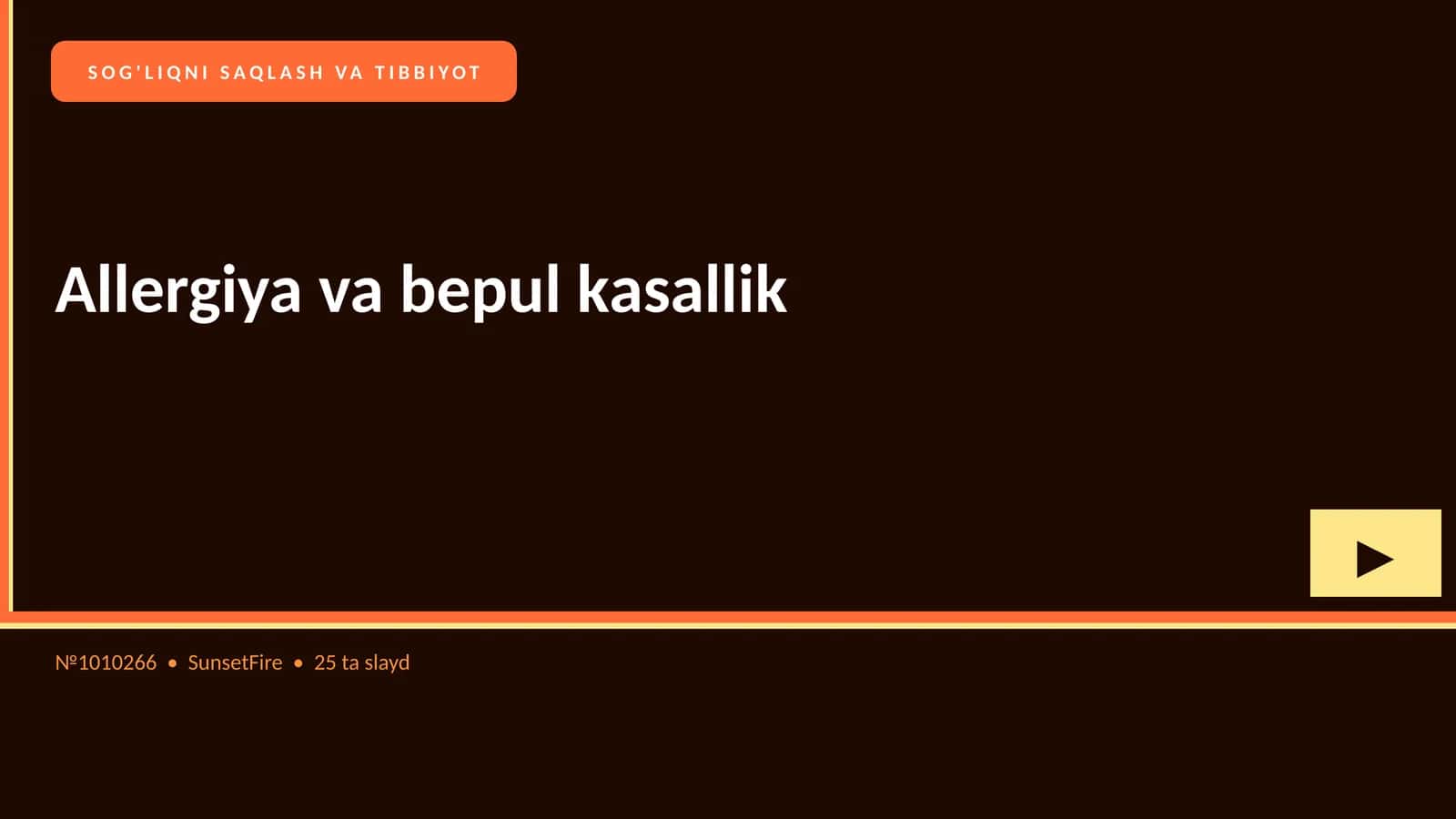 Allergiya va bepul kasallik 1