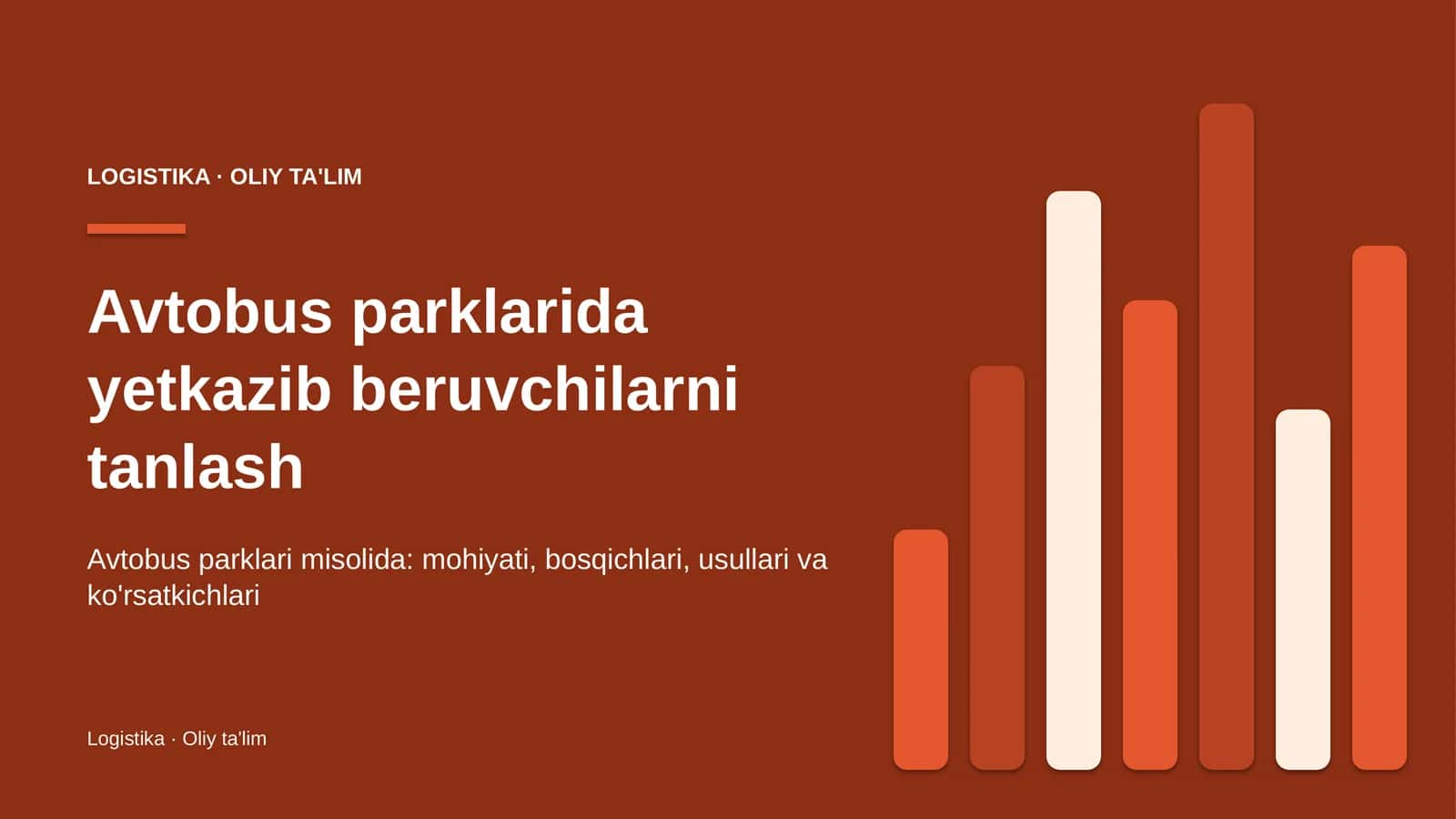 avtobus parklarida yetkazib beruvchilarni tanlash 9879 1