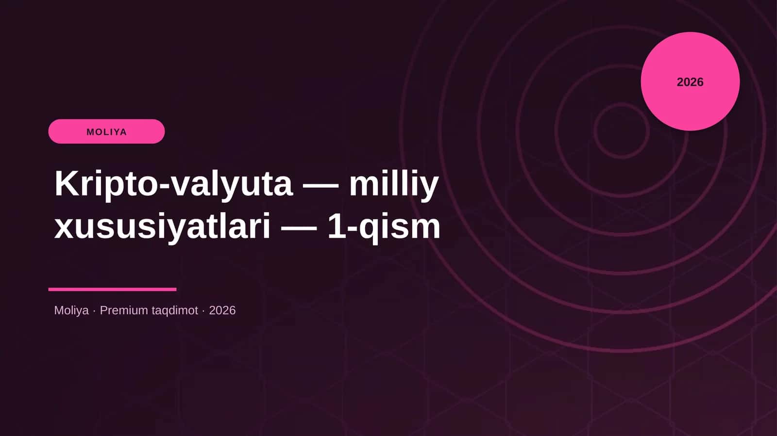 Kripto-valyuta — milliy xususiyatlari — 1-qism 1