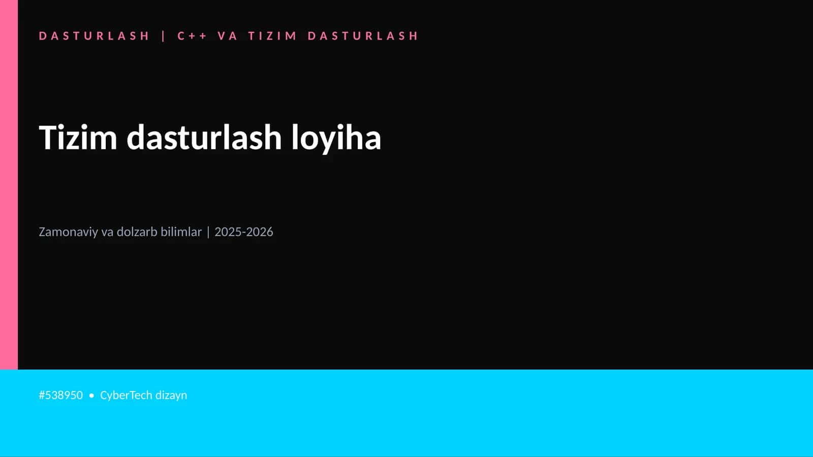 Tizim dasturlash loyiha 1