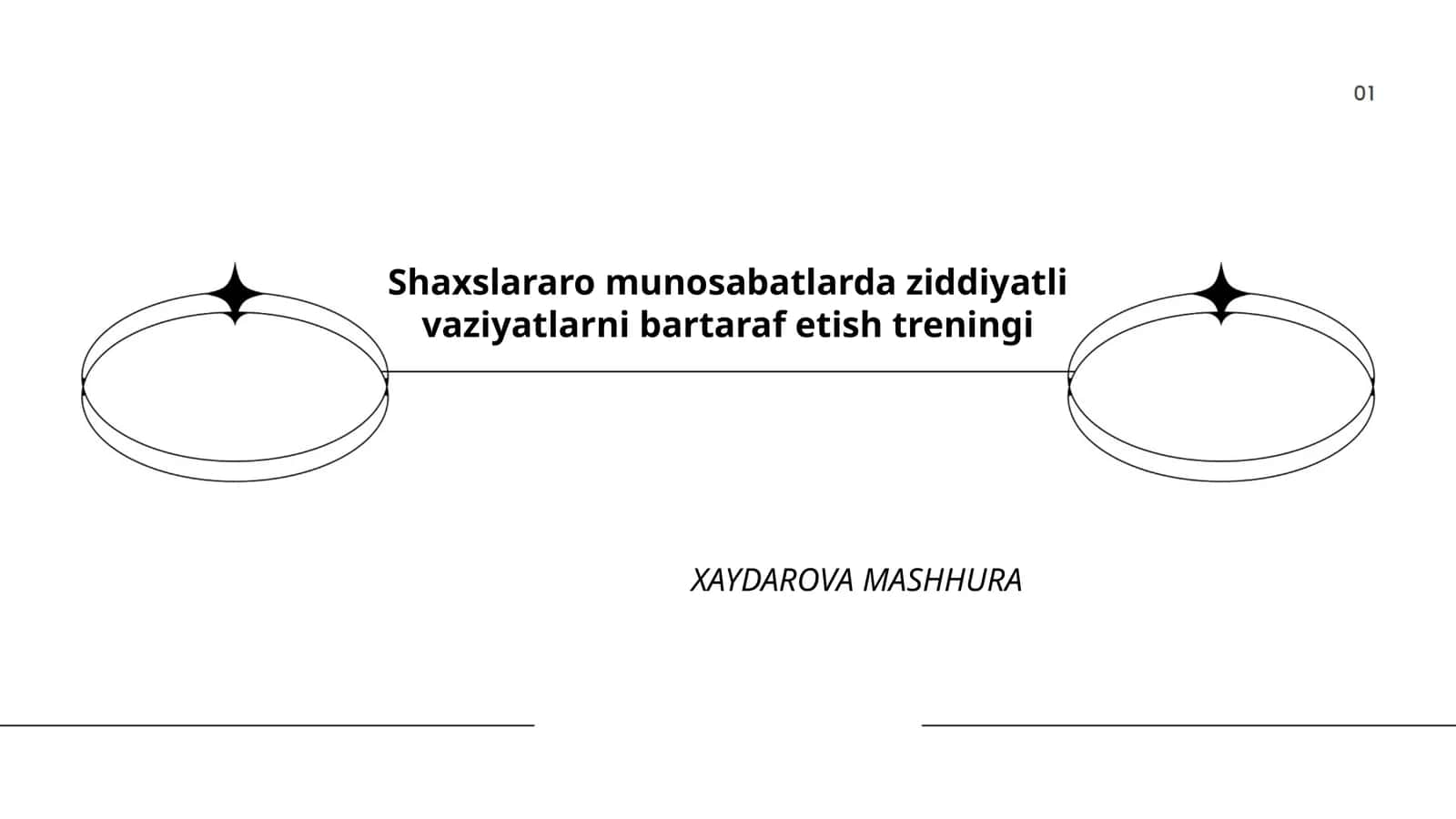 Shaxslararo munosabatlarda ziddiyatli vaziyatlarni bartaraf etish treningi 1