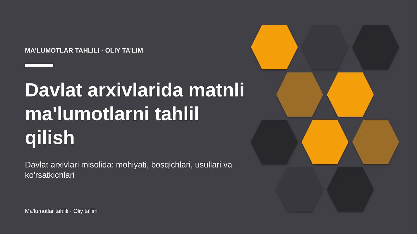 Davlat arxivlarida matnli ma'lumotlarni tahlil qilish 1