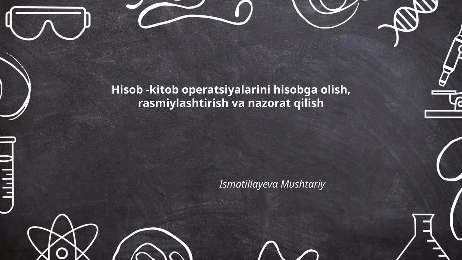 Hisob -kitob operatsiyalari 1