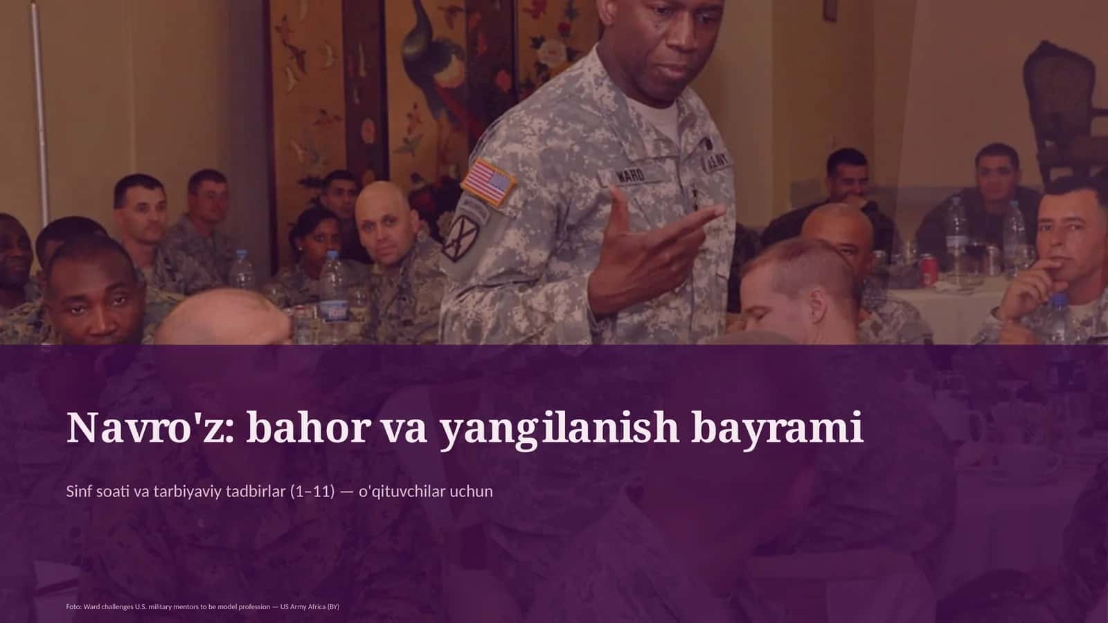 Sinf soati va tarbiyaviy tadbirlar (1–11) — o'qituvchilar uchun 1