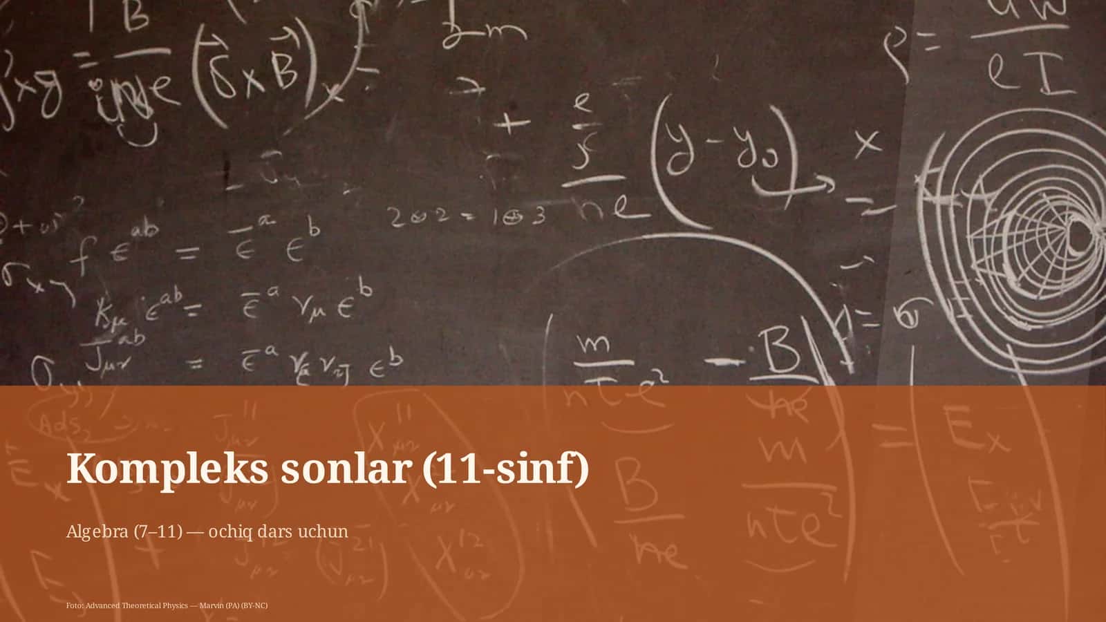 Kompleks sonlar (11-sinf) 1