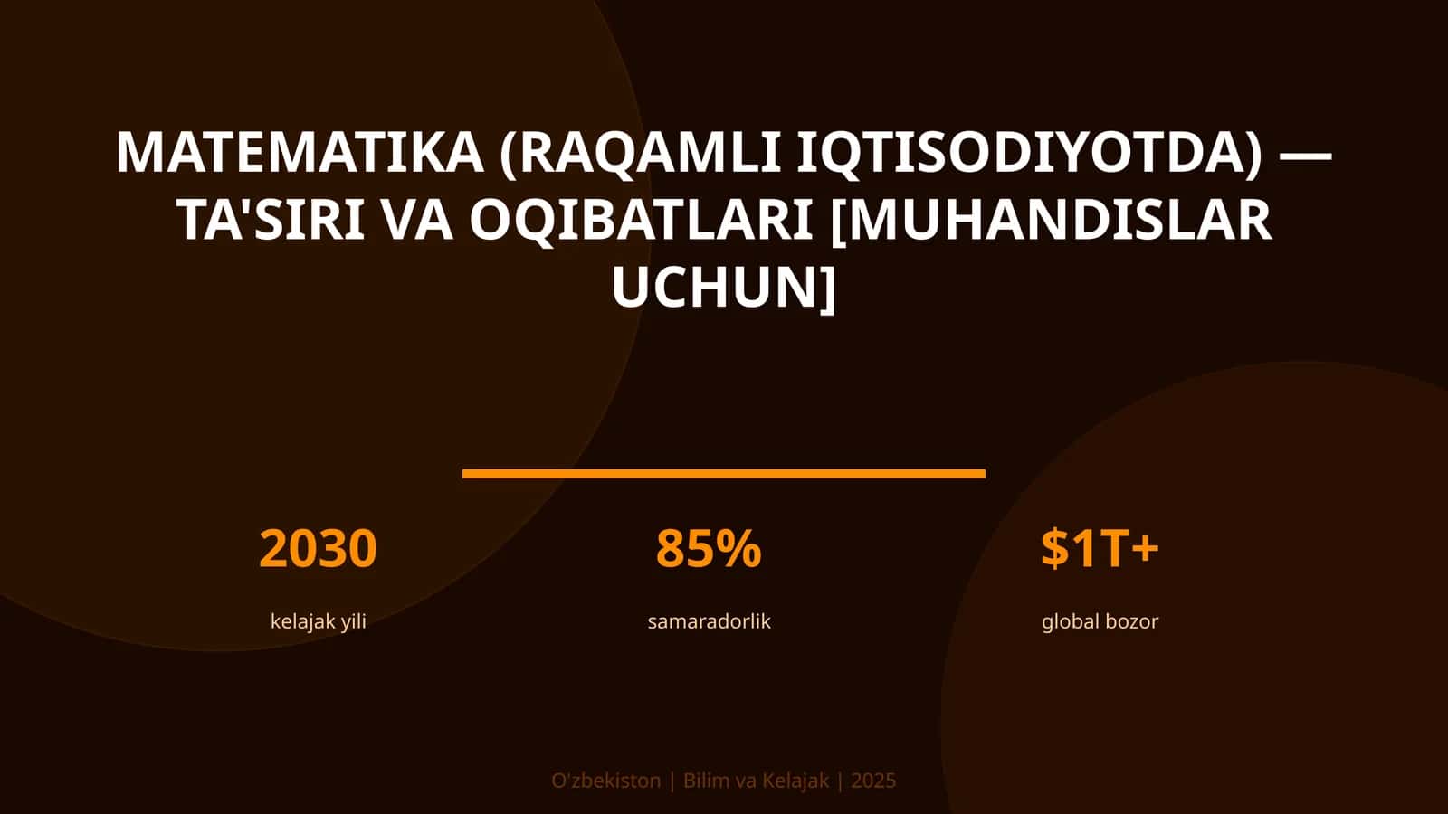 Matematika (raqamli iqtisodiyotda) — ta'siri va oqibatlari [muhandislar uchun] 1