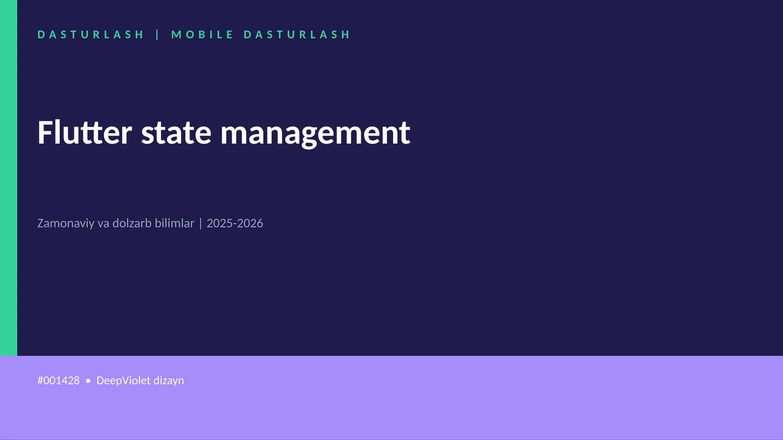 Flutter state management 1