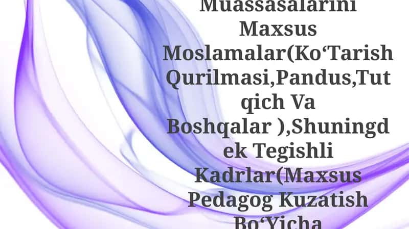 Maxsus ta'lim ehtiyoqlari 1