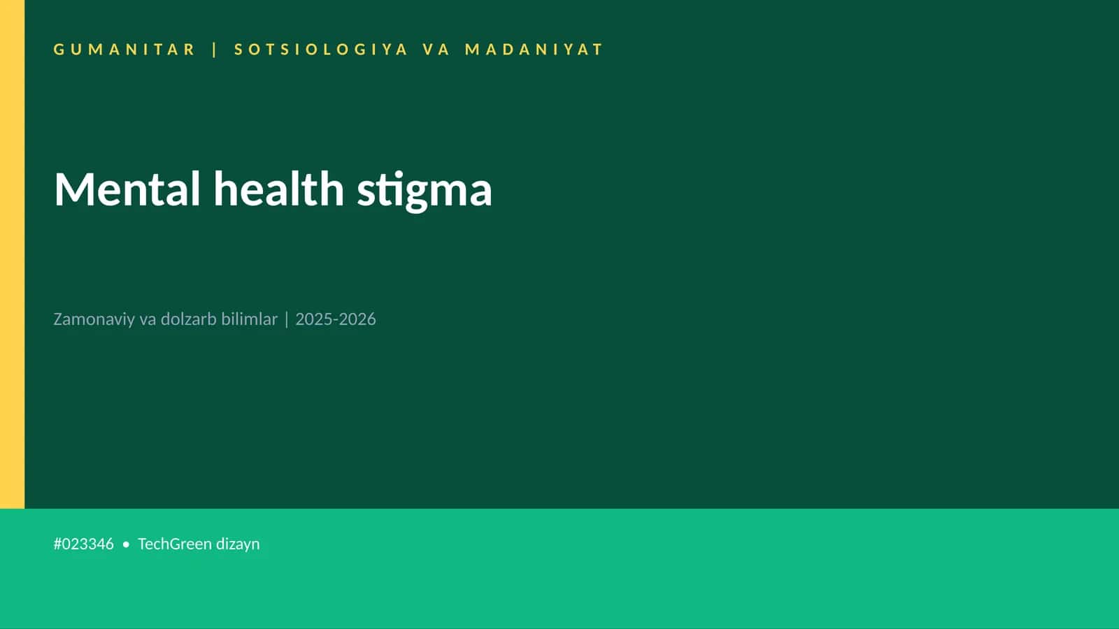 Mental health stigma 1