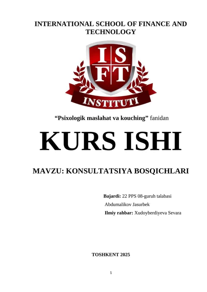 Konsultatsiya Bosqichlari 1