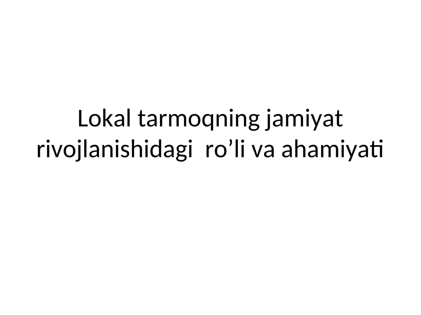 LOKAL TARMOQ 1
