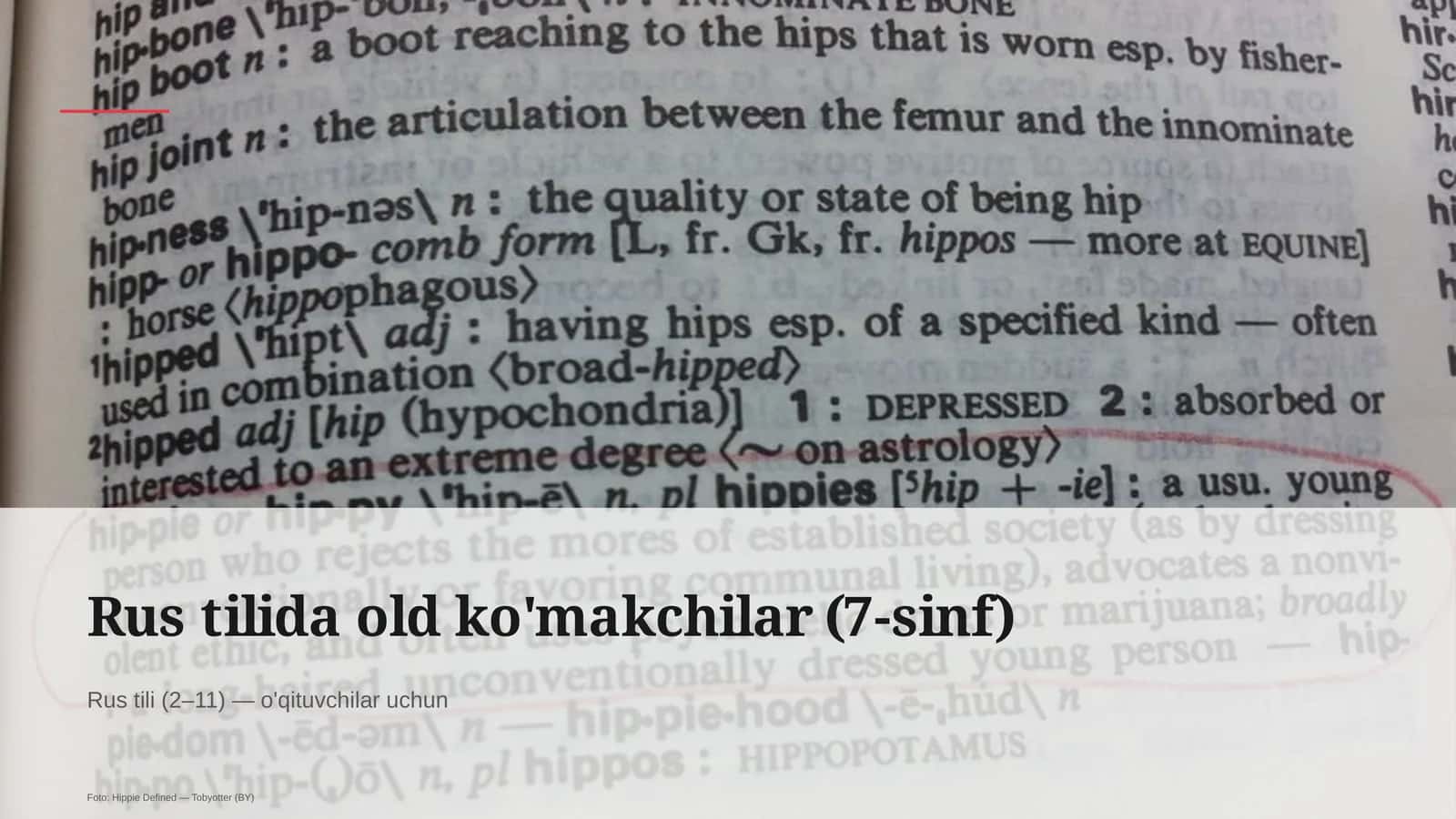 Rus tilida old ko'makchilar (7-sinf) 1