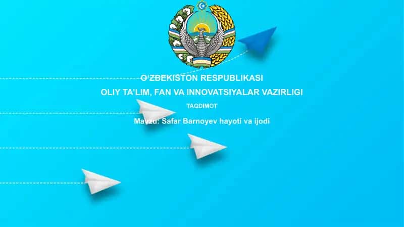 Safar Barnoyev hayoti va ijodi 1