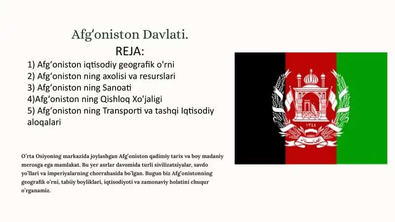 Afgʻoniston Davlati 1