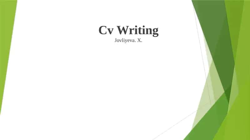 CV Writing 1
