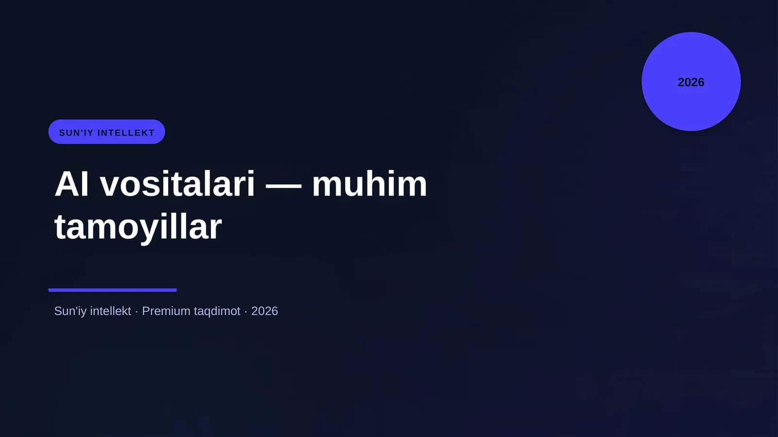 AI vositalari — muhim tamoyillar 1