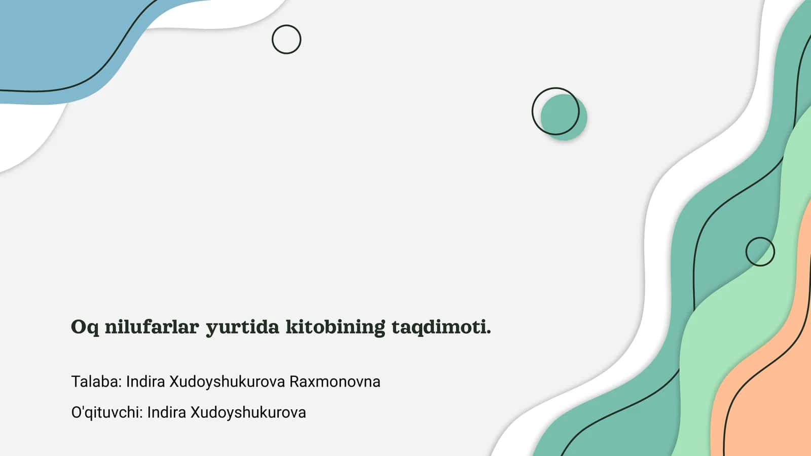 Oq nilufarlar yurtida kitobi 1