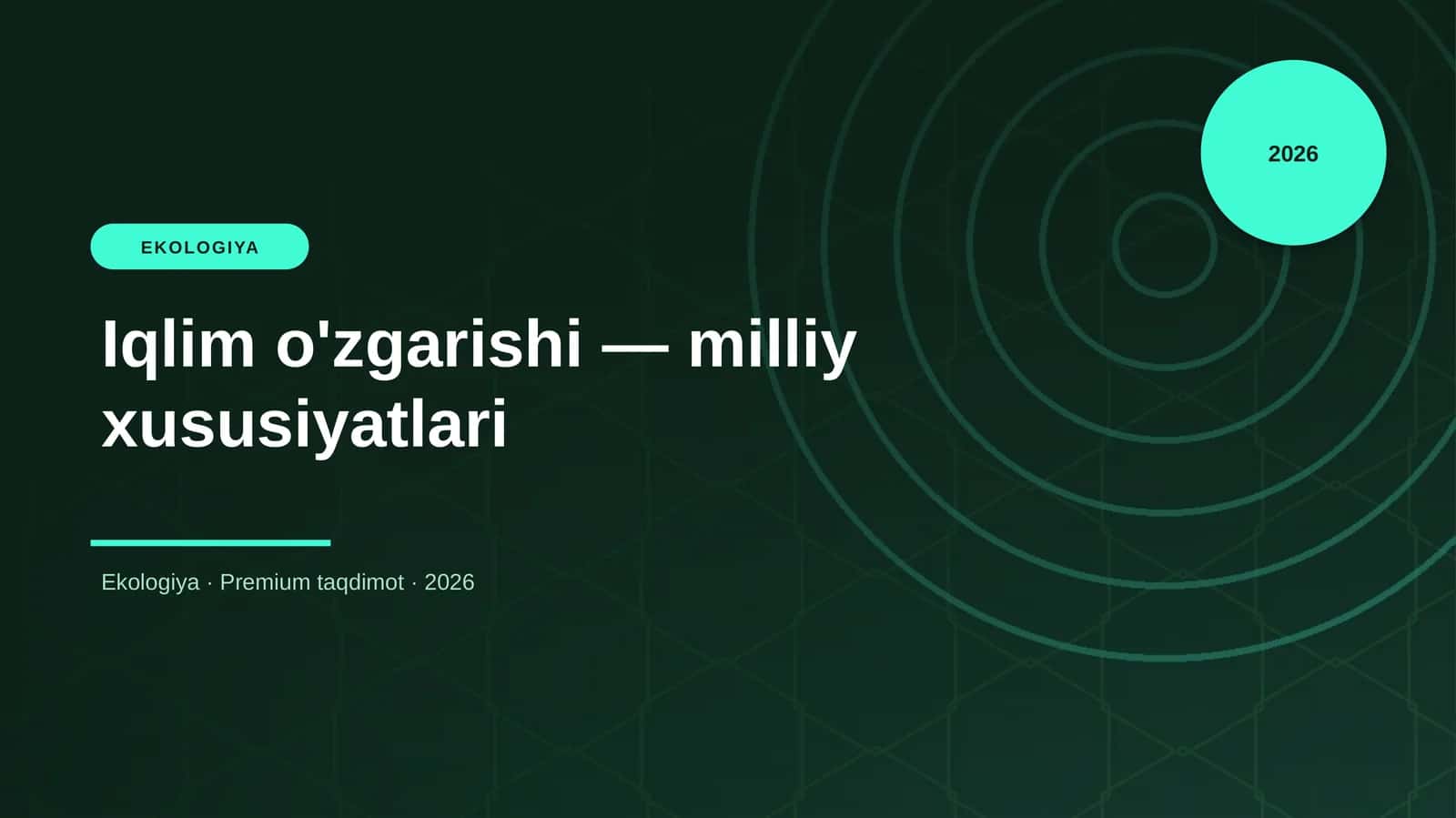 Iqlim o'zgarishi — milliy xususiyatlari 1