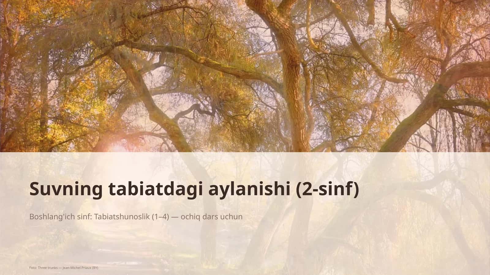 Suvning tabiatdagi aylanishi (2-sinf) 1