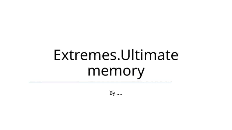 Extremes.Ultimate memory 1