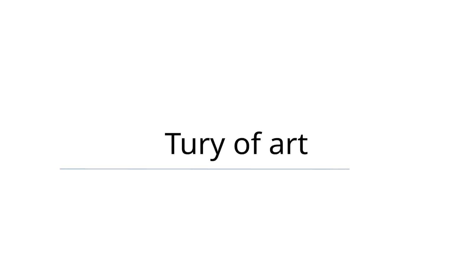Tury of Art 1