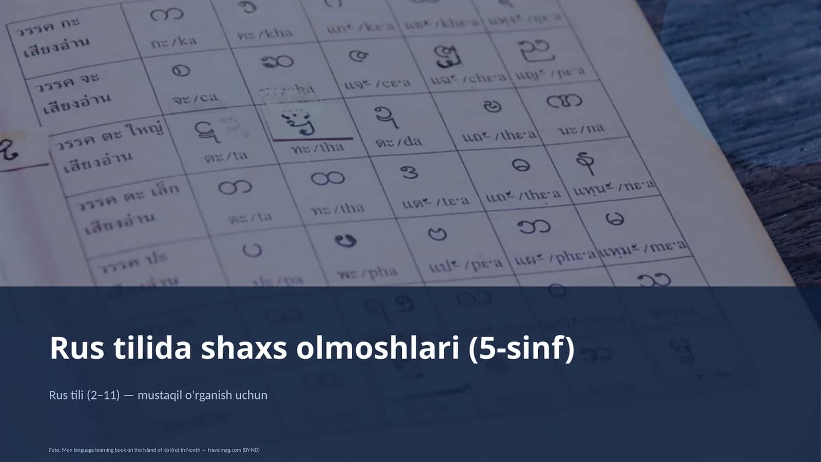 Rus tilida shaxs olmoshlari (5-sinf) 1