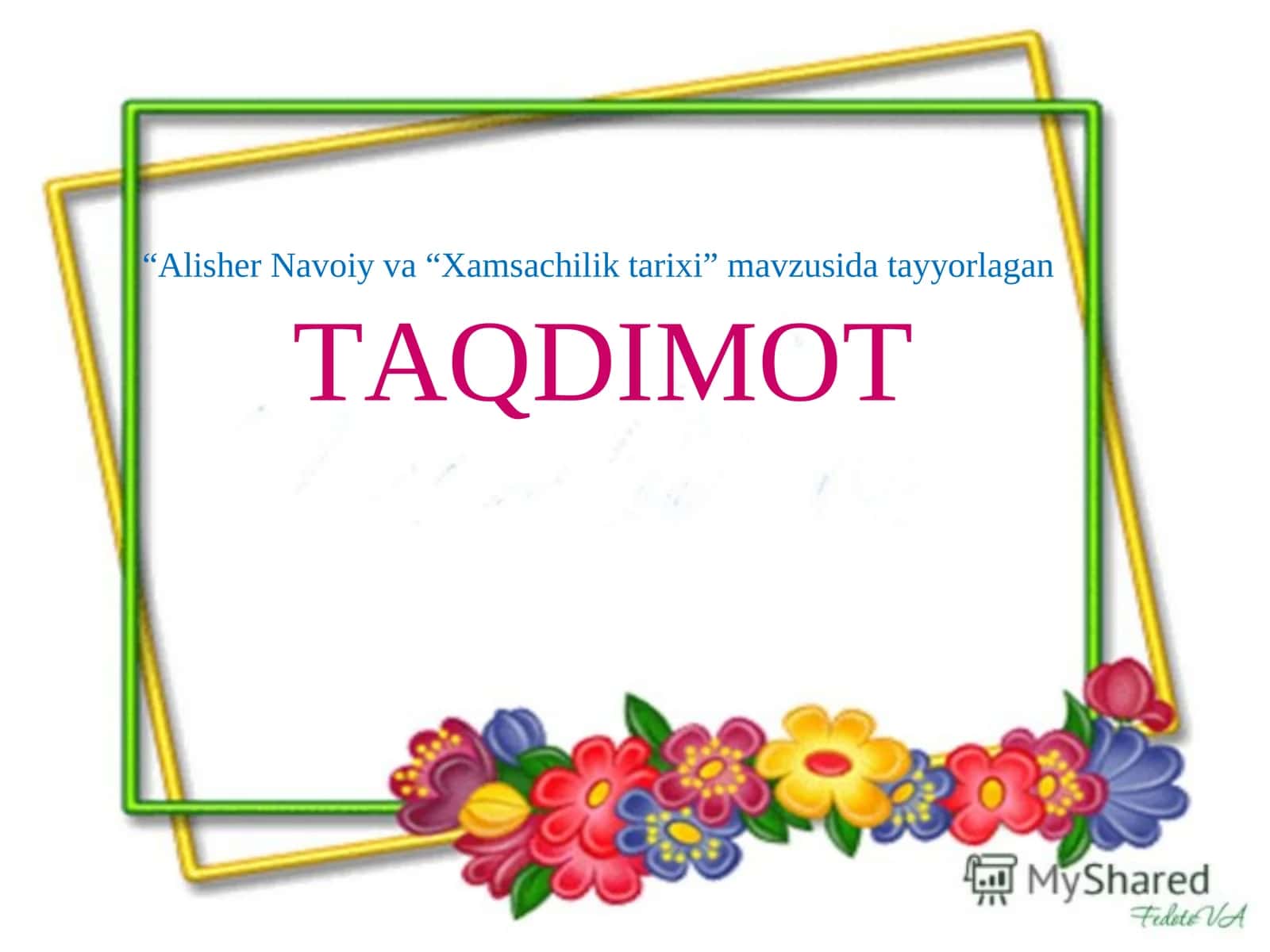 Alisher Navoiy va Xamsachilik tarixi 1
