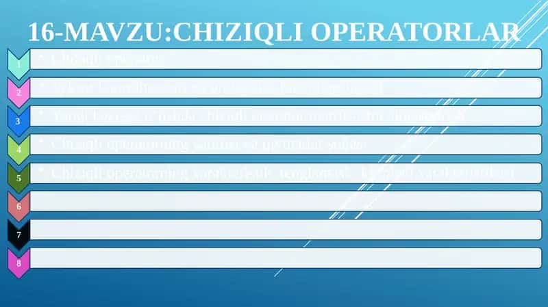 Chiziqlioperatorlar 1
