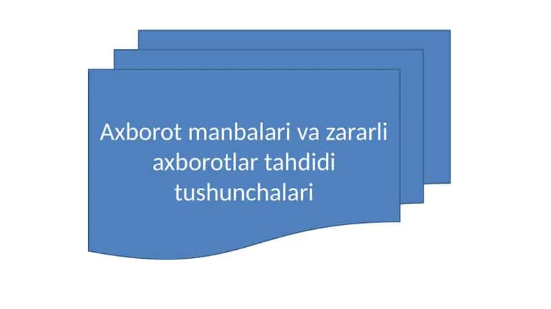 Axborot manbalari 1