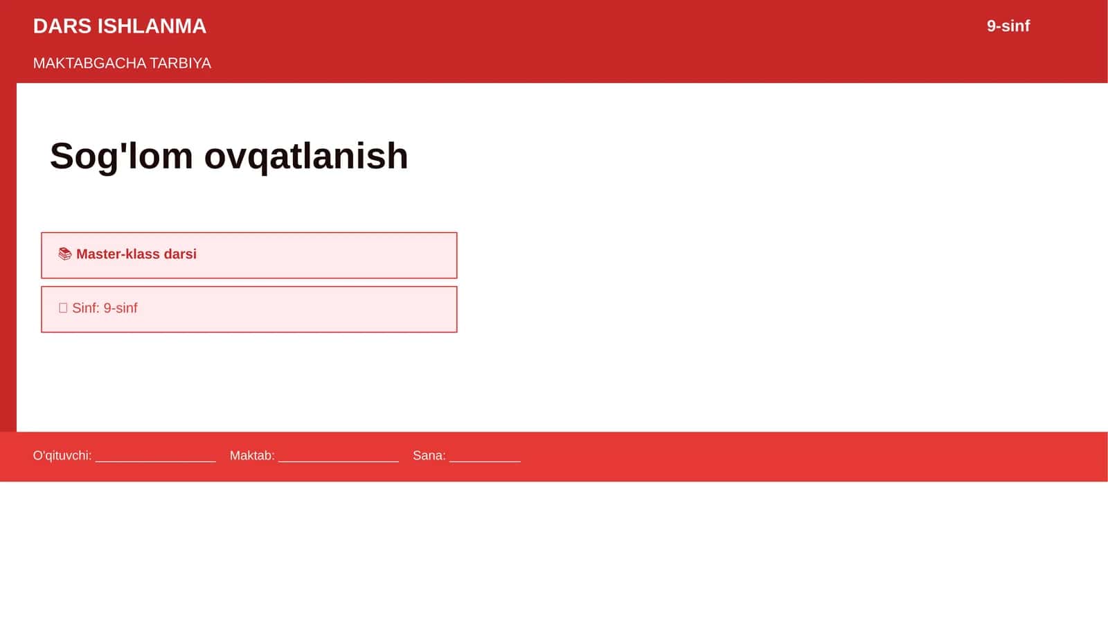 Sog'lom ovqatlanish 1