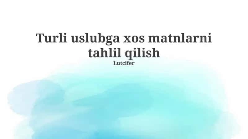 Ilmiy matnlarning o'ziga xos xususiyatlari 1