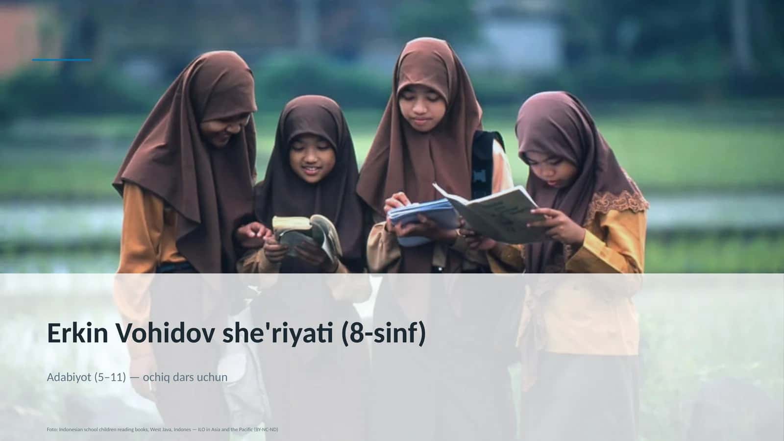 Erkin Vohidov she'riyati (8-sinf) 1