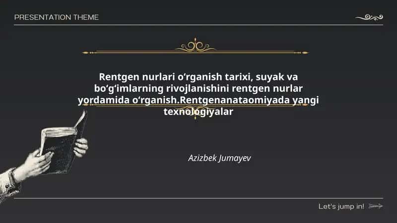 Rentgen nurlari oʻrganish tarixi 1