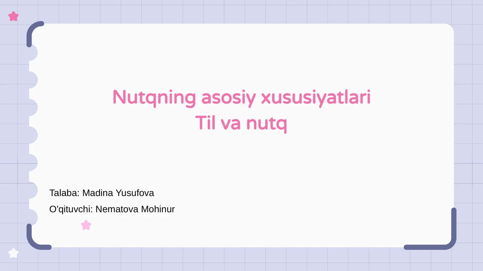 Nutqning asosiy xususiyatlari 1
