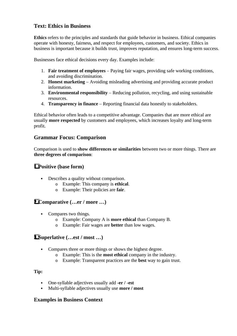 Ethics in Business 1
