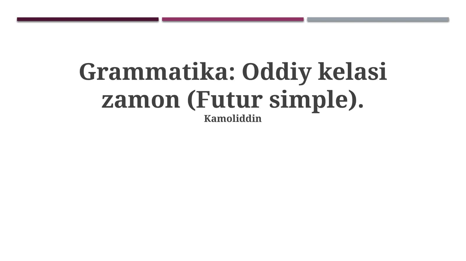 Futur simple 1
